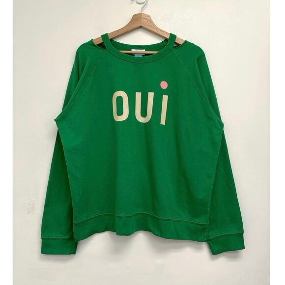 Clare V. for Anthropologie Oui French Paris Colorful Sweatshirt MODIFIED - Large - Picture 8 of 8